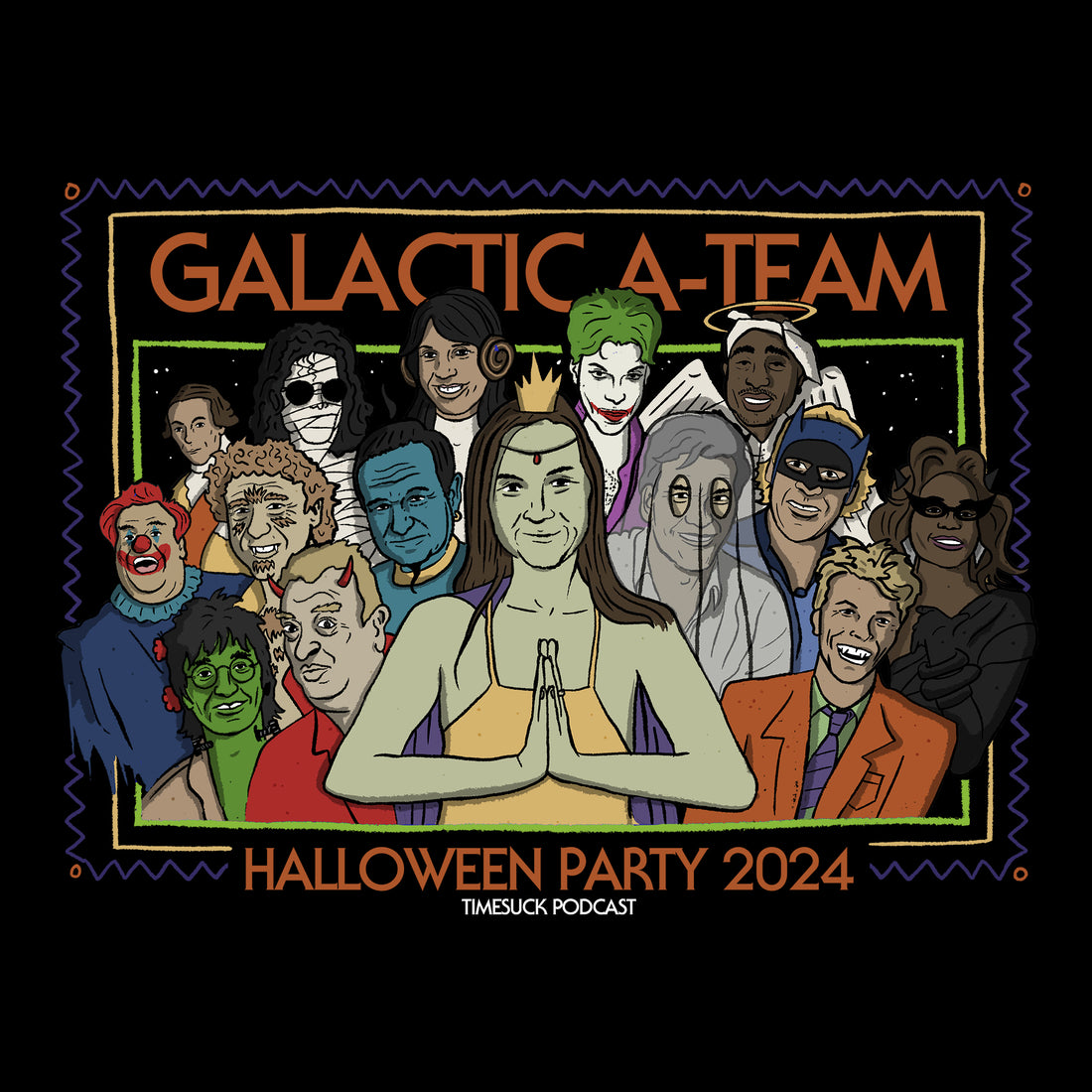 Galactic A Team Halloween Party Fleece Hoodie